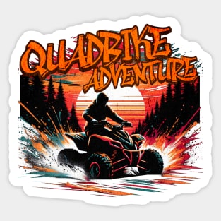 Quadbike Adventure Graffiti Design Sticker